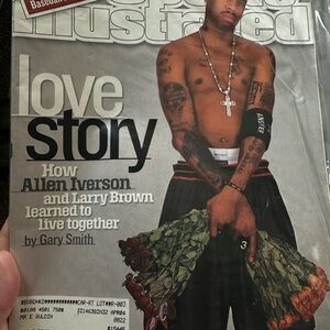 Sports Illustrated and SLAM Magazines with Allen Iverson Cover